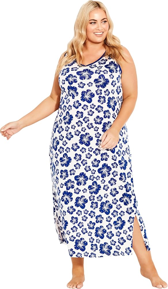 Avenue Women's Plus Size Maxi Sleep Dress - Sleep Summer